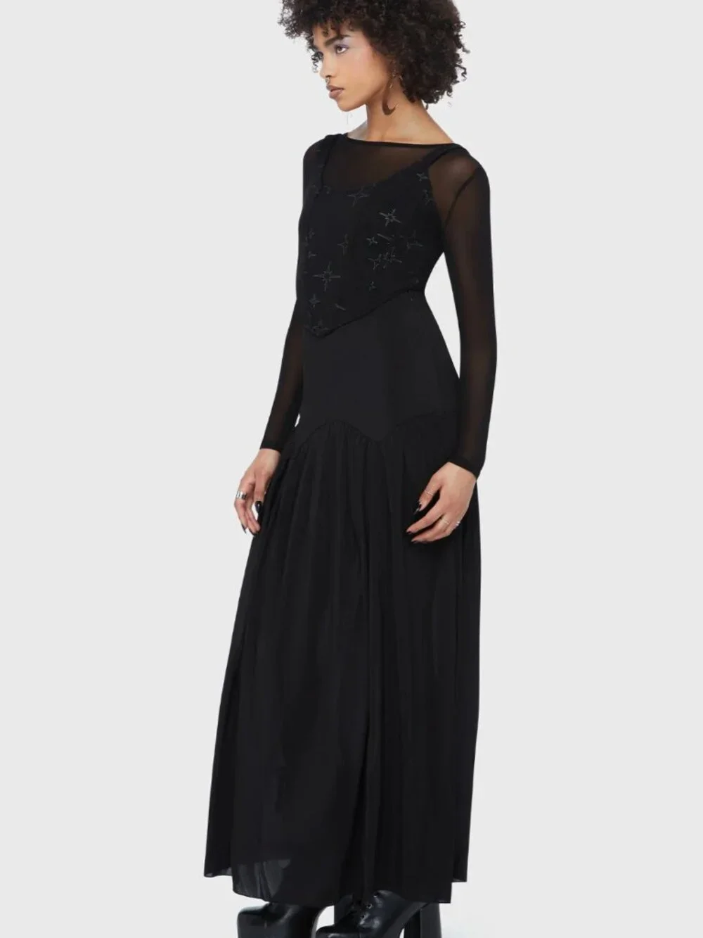 Killstar Twilight Thistle Maxi Skirt